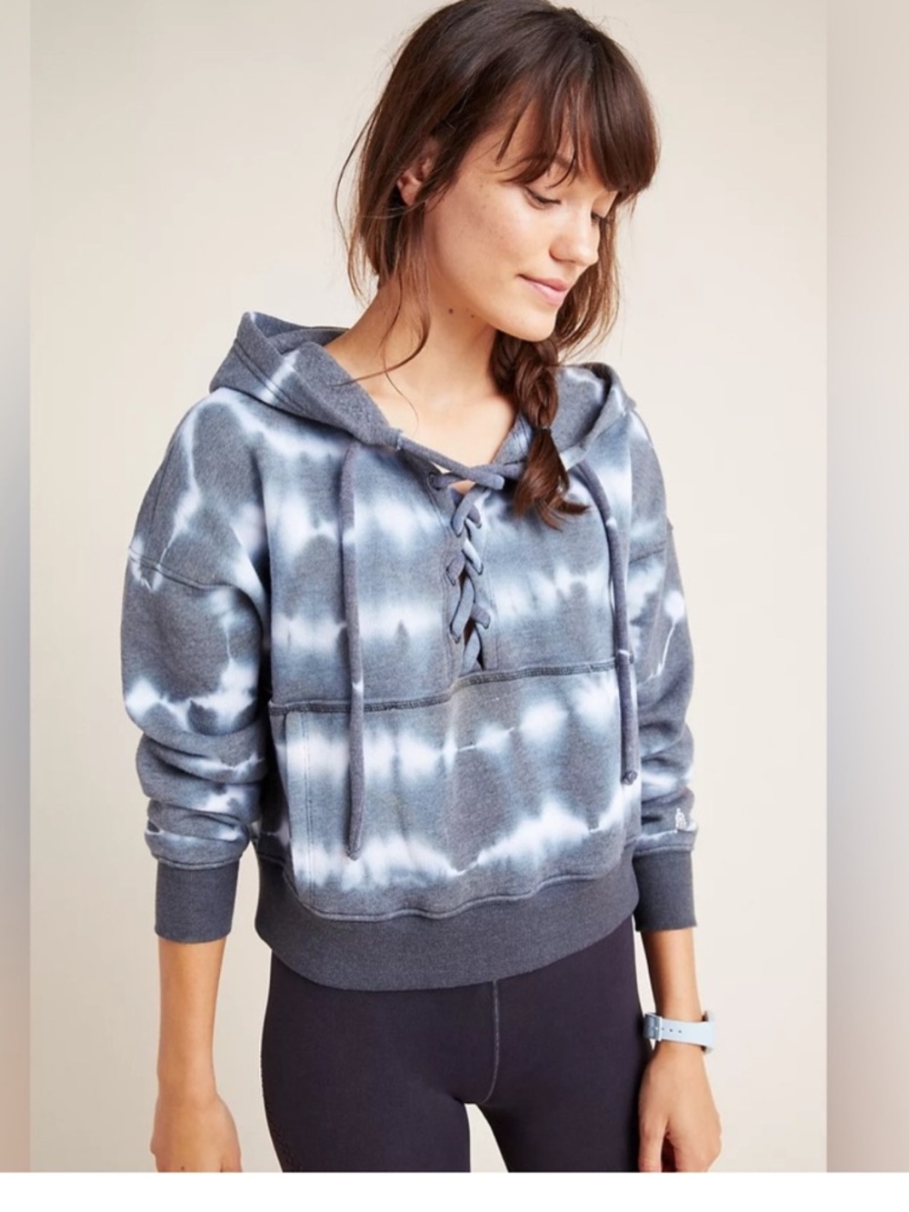 Free People Movement Tie-Dyed Believer Hoodie Blue